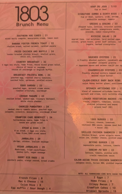 Menu 1803 Nyc - 27