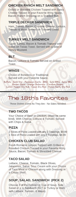 Menu 18Th Amendment Neighborhood Bar - 22