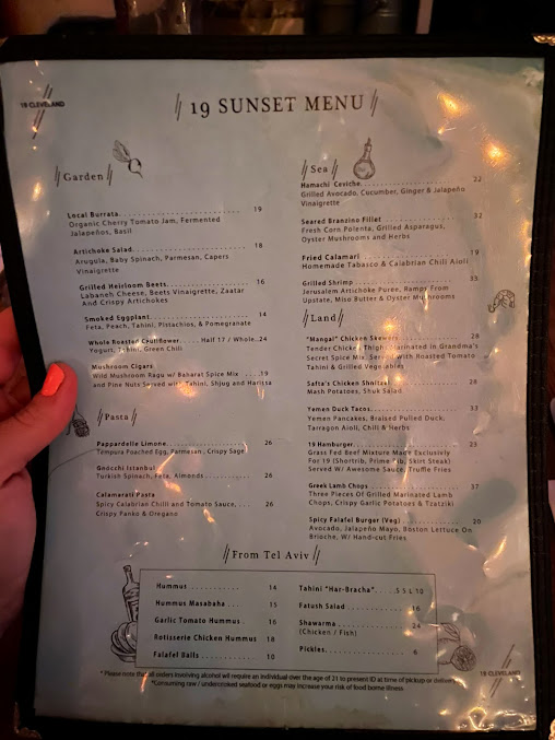 Menu 19 Cleveland - 25