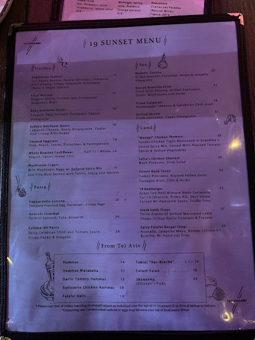 Menu 19 Cleveland - 27