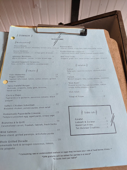 Menu 19 Cleveland - 29