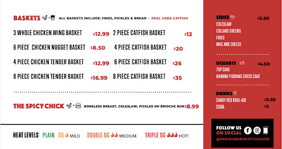 Menu 2 Neighbors Hot Chicken - 20