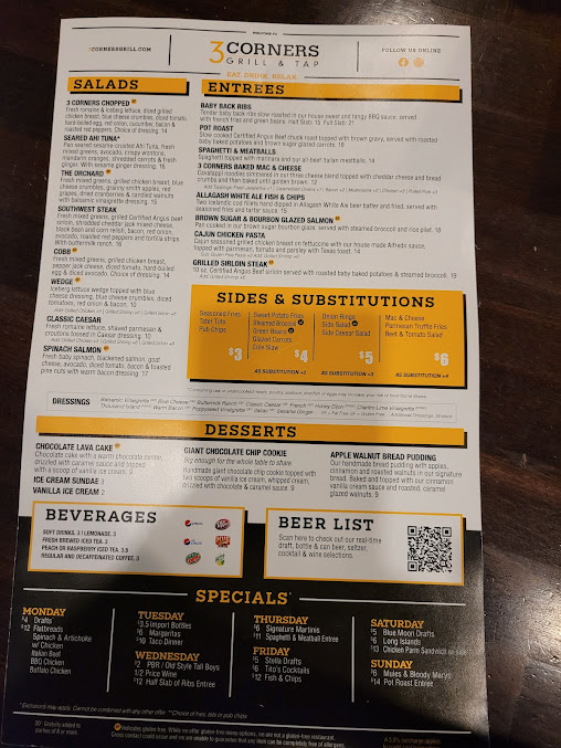 Menu 3 Corners Grill Tap - 29