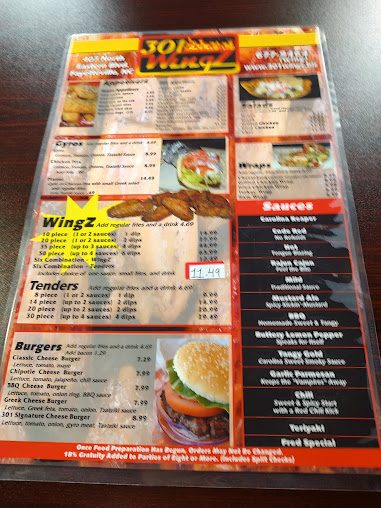 Menu 301 Wingz - 20