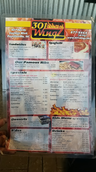 Menu 301 Wingz - 25