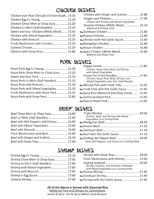 Menu 328 Chinese Cuisine - 20
