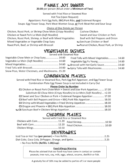 Menu 328 Chinese Cuisine - 22