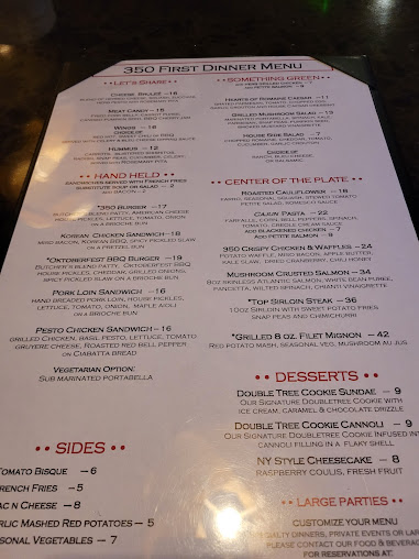 Menu 350 First - 23