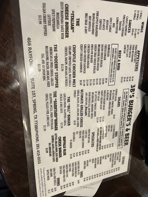 Menu 3Bs Burgers Beer - 22