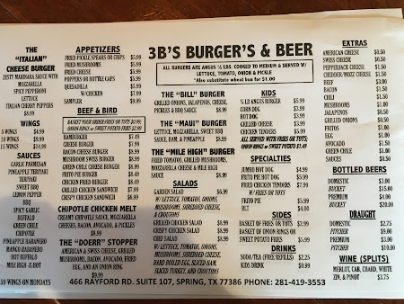 Menu 3Bs Burgers Beer - 29