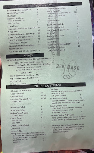 Menu 3Rd Base Bar Grill - 20