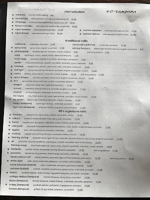 Menu 40 Tempura Japanese Fusion Grill - 27