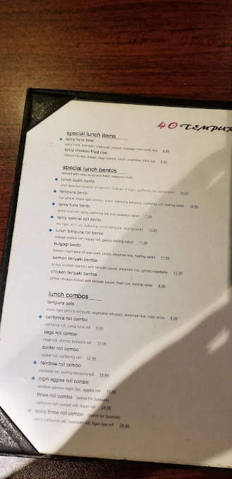 Menu 40 Tempura Japanese Fusion Grill - 29