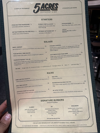 Menu 5 Acres Restaurant - 21