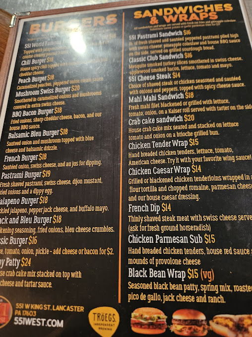 Menu 551 West - 24