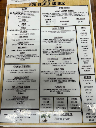 Menu 808 Ohana Grindz - 20