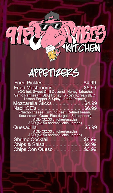 Menu 915Vibes El Paso - 21
