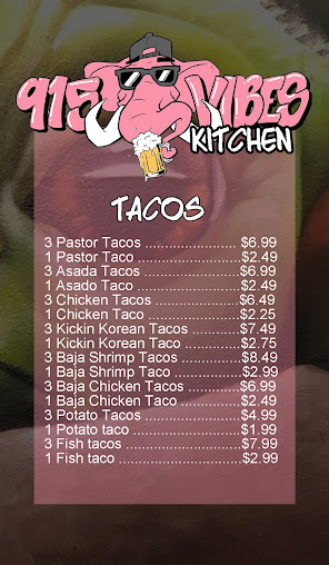 Menu 915Vibes El Paso - 23