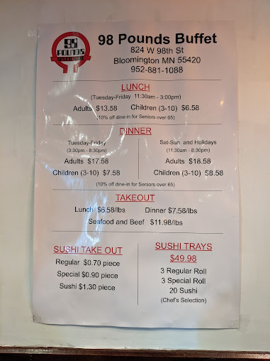 Menu 98 Pounds Buffet - 26