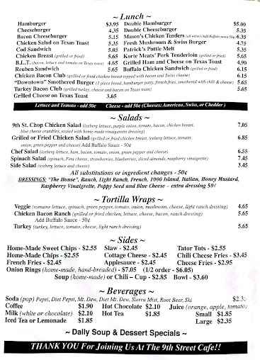 Menu 9Th Street Cafe - 23