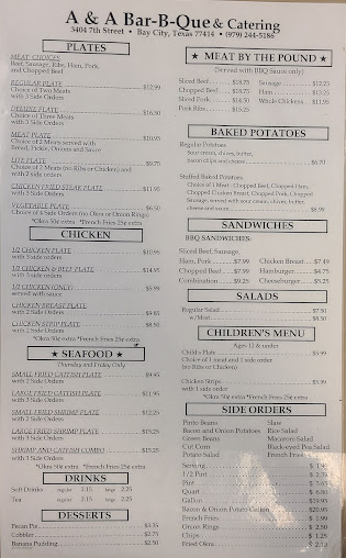 Menu A A Bar B Que - 22