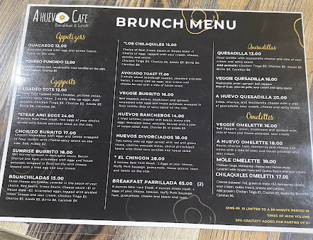 Menu A Huevo Cafe - 12