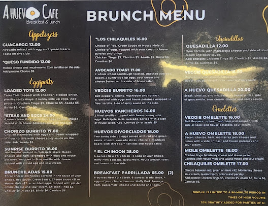 Menu A Huevo Cafe - 16