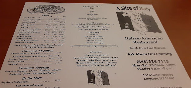 Menu A Slice Of Italy - 23