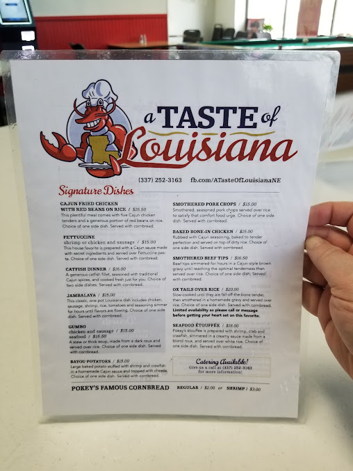 Menu A Taste Of Louisiana - 22