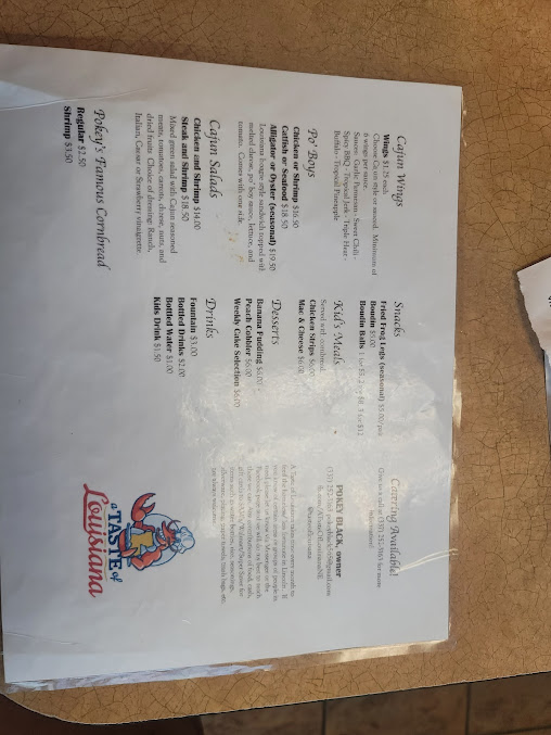 Menu A Taste Of Louisiana - 25