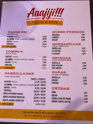 Menu Aaajiji Tacos And Beer - 22