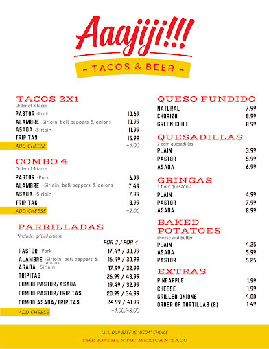 Menu Aaajiji Tacos And Beer - 23