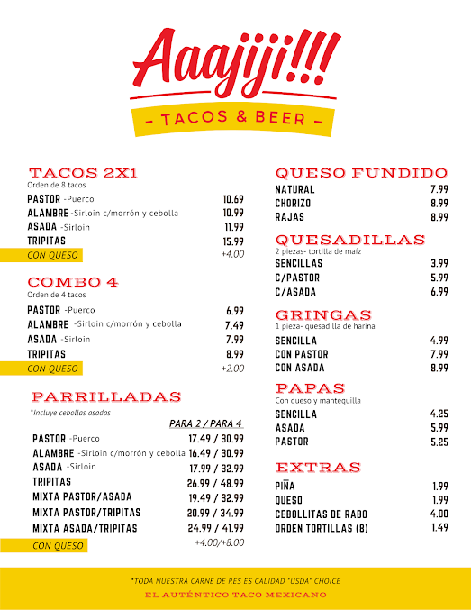 Menu Aaajiji Tacos And Beer - 25