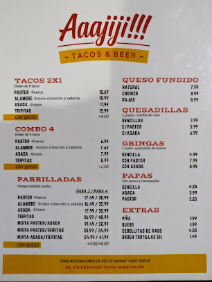 Menu Aaajiji Tacos And Beer - 26