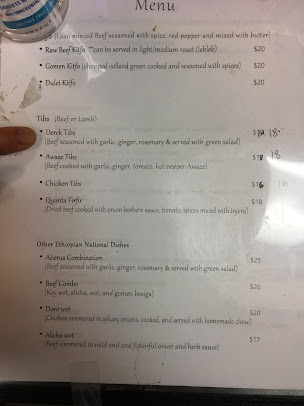 Menu Aberus Ethiopian Restaurant - 25
