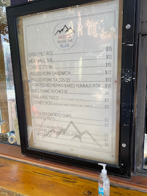 Menu Above The Blue Reddz - 23