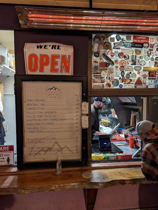 Menu Above The Blue Reddz - 28