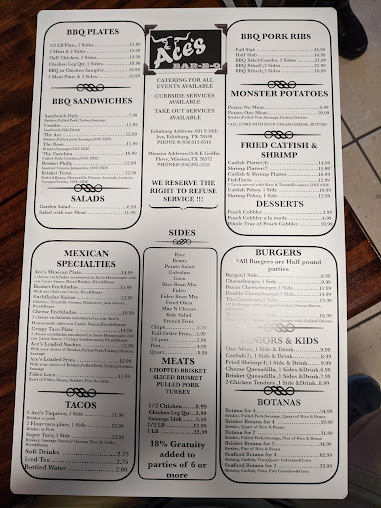 Menu Aces Bbq Edinburg - 22