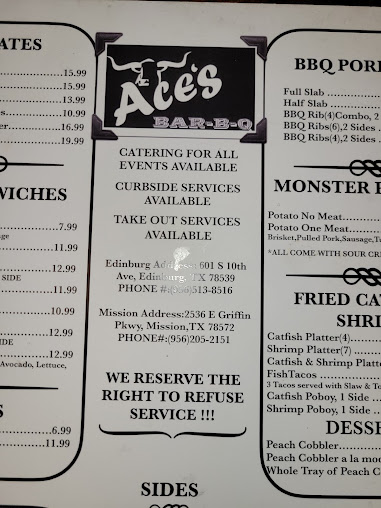 Menu Aces Bbq Edinburg - 25