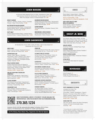 Menu Adams Breezy Hill Farm - 22