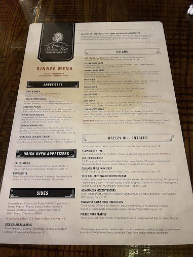 Menu Adams Breezy Hill Farm - 24