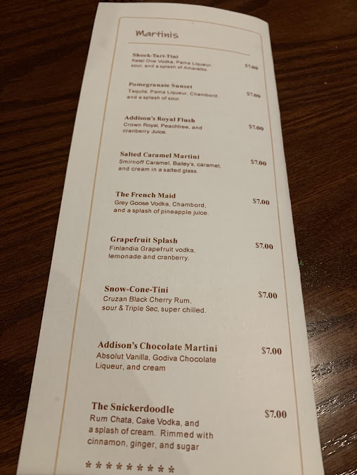 Menu Addisons South - 28