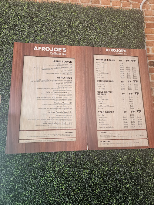 Menu Afro Joes Coffee Tea - 20