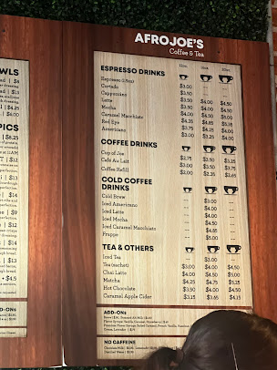 Menu Afro Joes Coffee Tea - 22