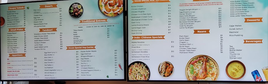 Menu Aha Indian Grill Spring Hill - 28