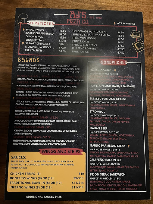 Menu Aj's Pizza Co - 20
