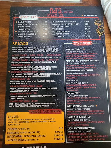 Menu Aj's Pizza Co - 24