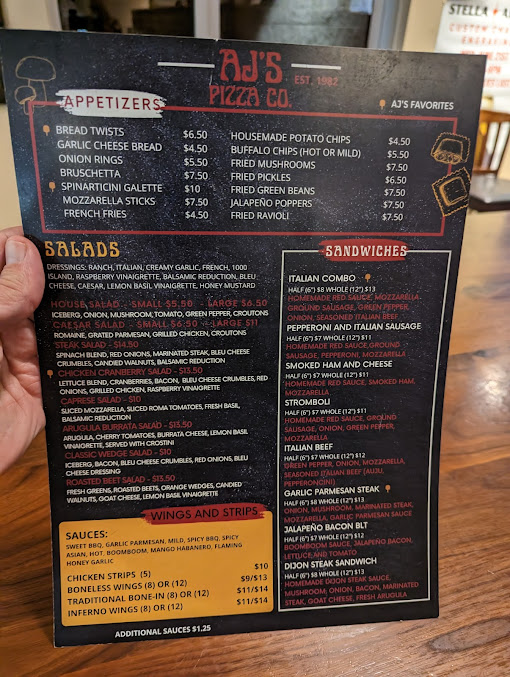 Menu Aj's Pizza Co - 28