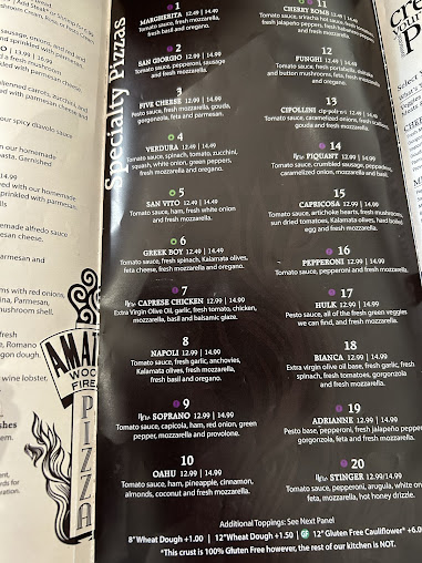 Menu Amatos Wood Fired Pizza Marion - 25