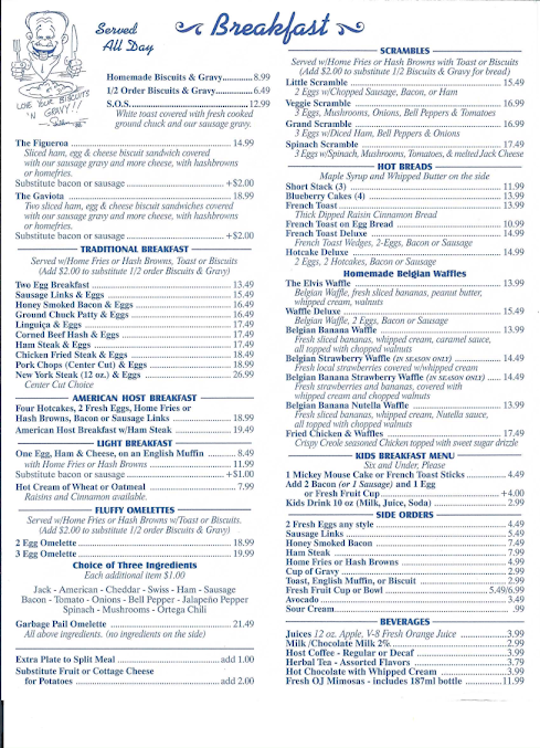 Menu American Host Restaurant - 20